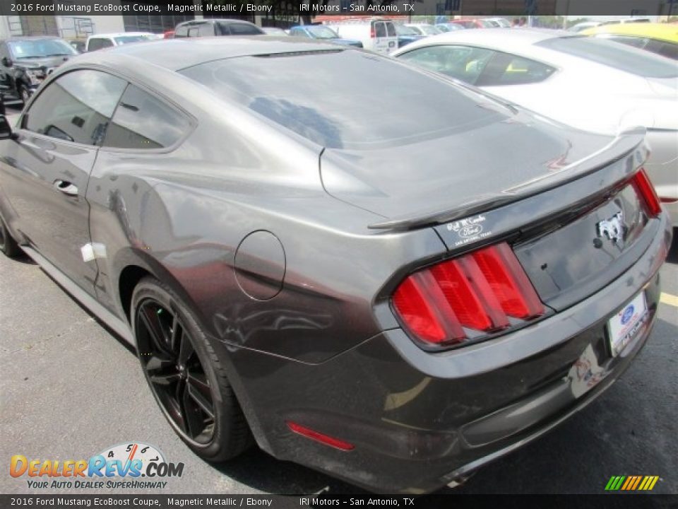 2016 Ford Mustang EcoBoost Coupe Magnetic Metallic / Ebony Photo #4