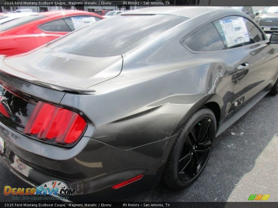 2016 Ford Mustang EcoBoost Coupe Magnetic Metallic / Ebony Photo #6