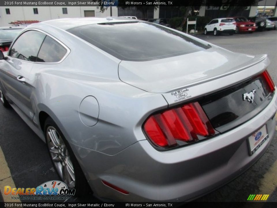 2016 Ford Mustang EcoBoost Coupe Ingot Silver Metallic / Ebony Photo #4