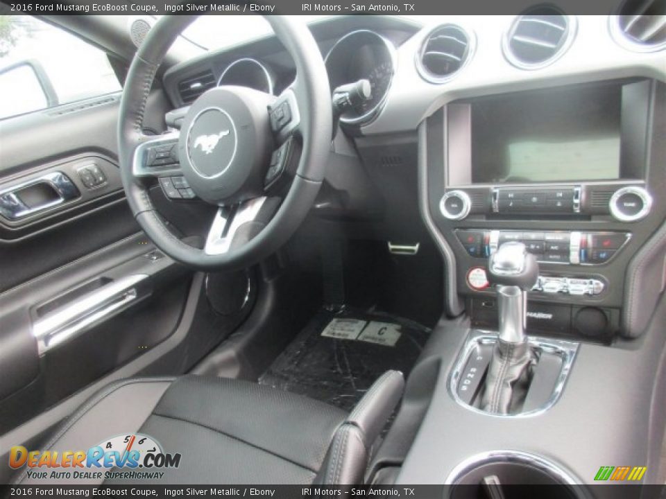 2016 Ford Mustang EcoBoost Coupe Ingot Silver Metallic / Ebony Photo #7
