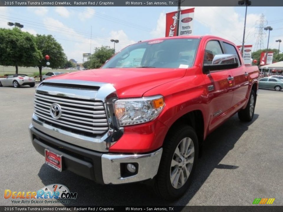 2016 Toyota Tundra Limited CrewMax Radiant Red / Graphite Photo #2