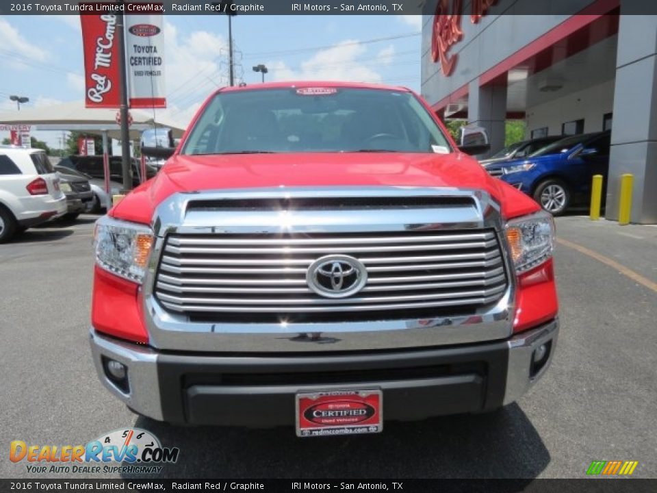 2016 Toyota Tundra Limited CrewMax Radiant Red / Graphite Photo #3