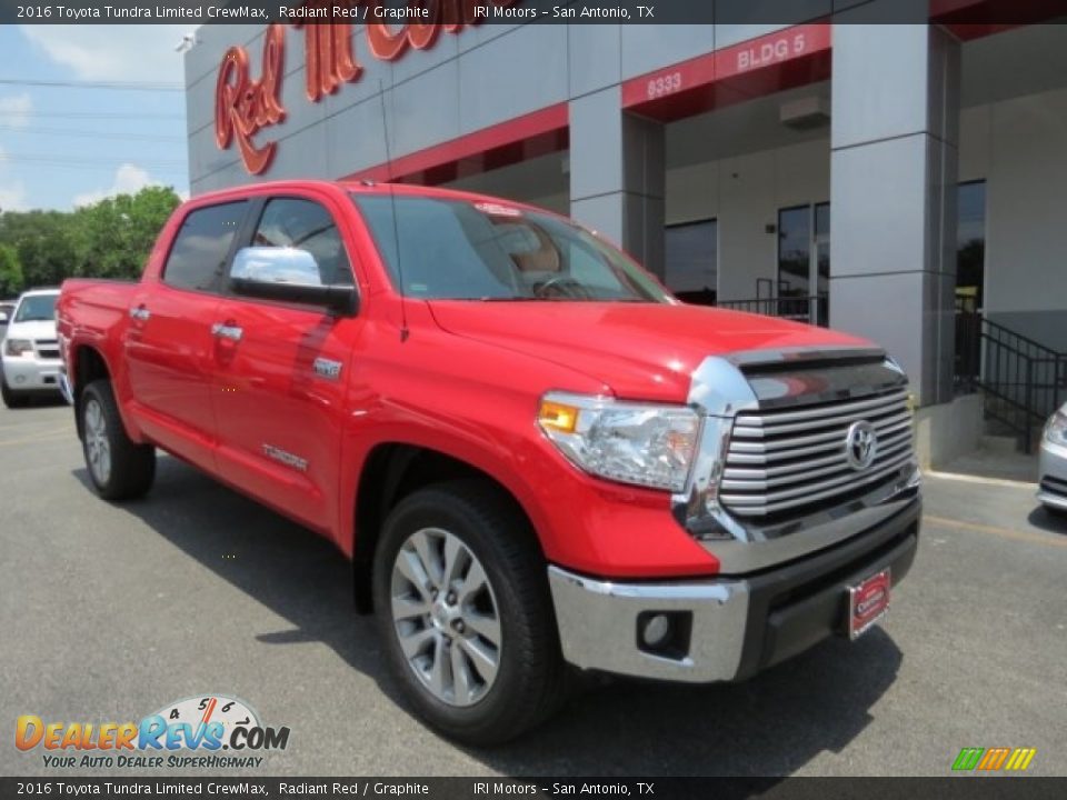 2016 Toyota Tundra Limited CrewMax Radiant Red / Graphite Photo #4