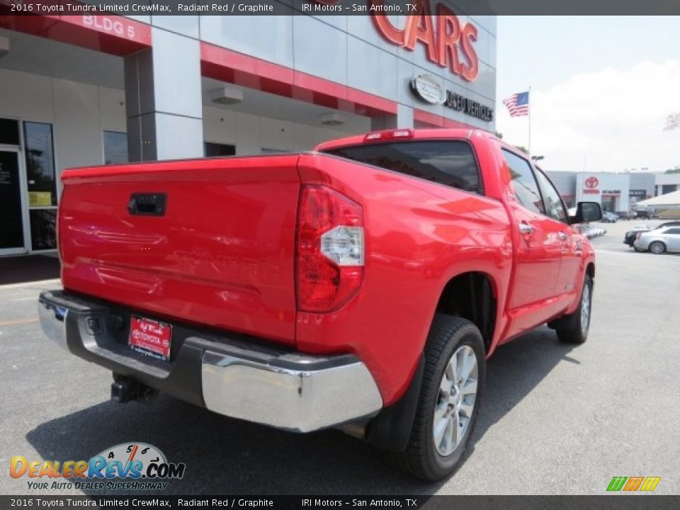 2016 Toyota Tundra Limited CrewMax Radiant Red / Graphite Photo #5