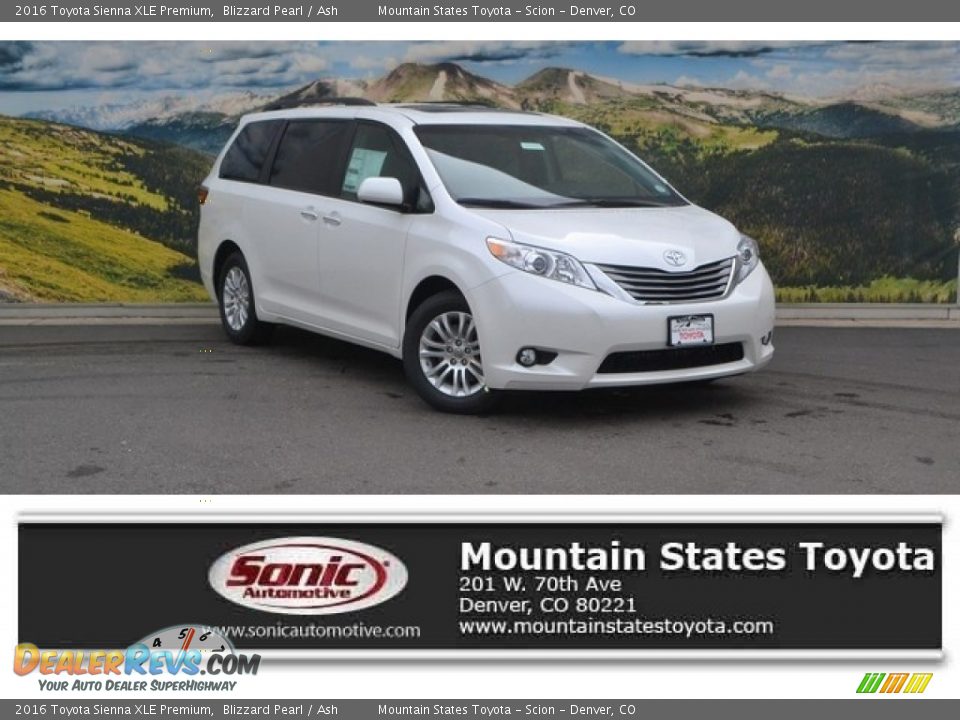 2016 Toyota Sienna XLE Premium Blizzard Pearl / Ash Photo #1