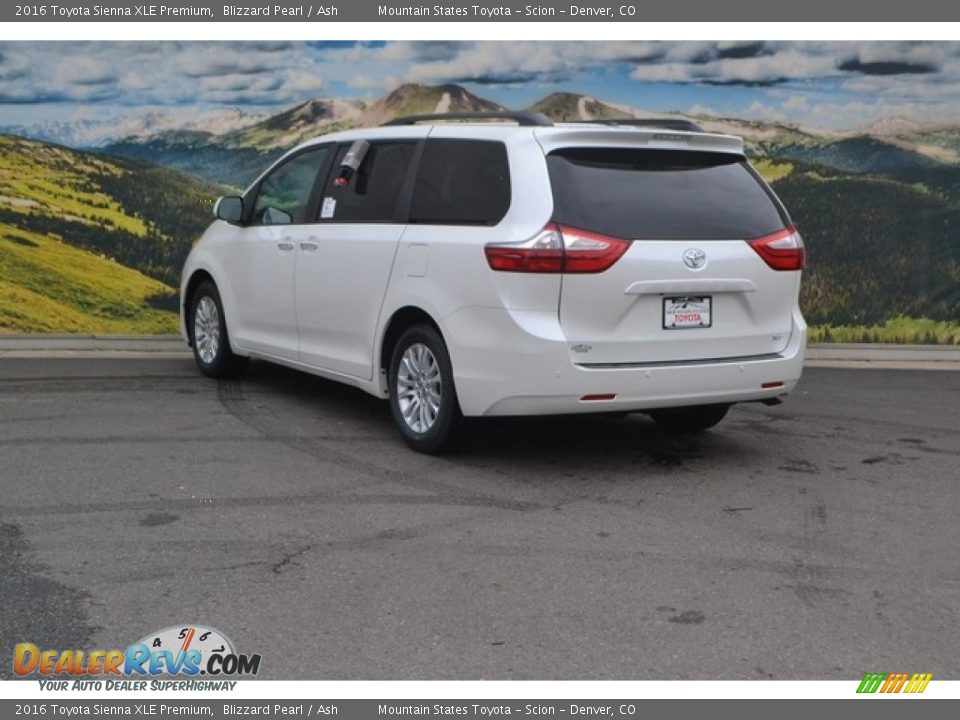2016 Toyota Sienna XLE Premium Blizzard Pearl / Ash Photo #3