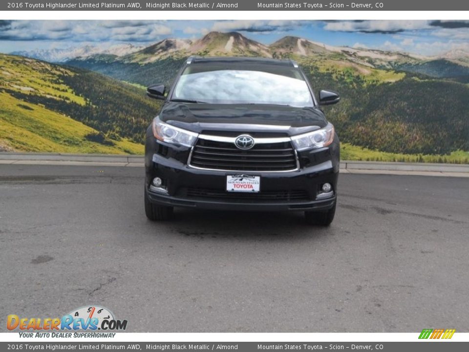 2016 Toyota Highlander Limited Platinum AWD Midnight Black Metallic / Almond Photo #2