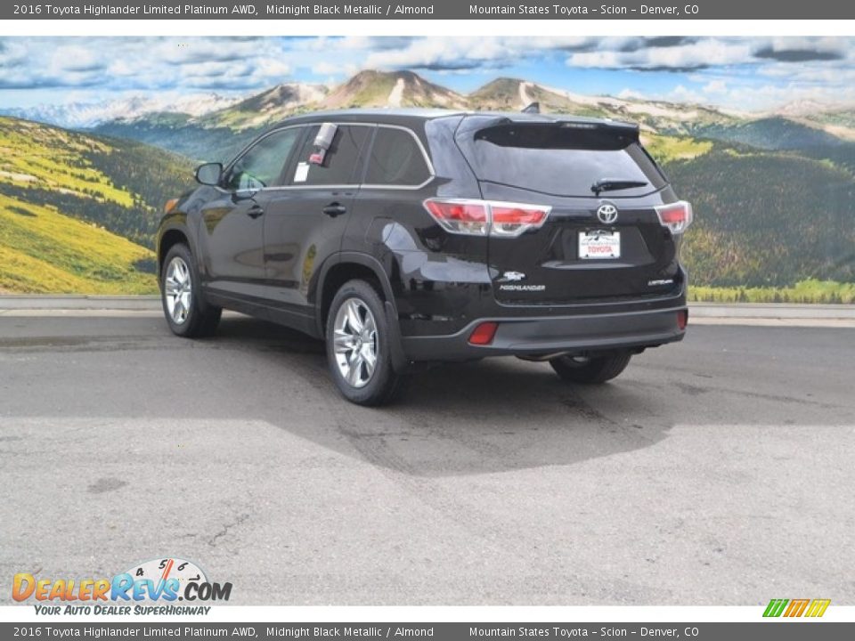2016 Toyota Highlander Limited Platinum AWD Midnight Black Metallic / Almond Photo #3