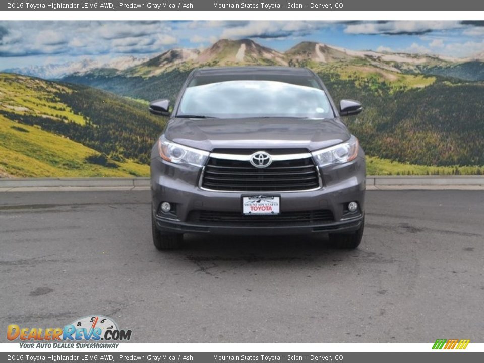 2016 Toyota Highlander LE V6 AWD Predawn Gray Mica / Ash Photo #2