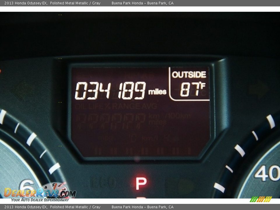 2013 Honda Odyssey EX Polished Metal Metallic / Gray Photo #6