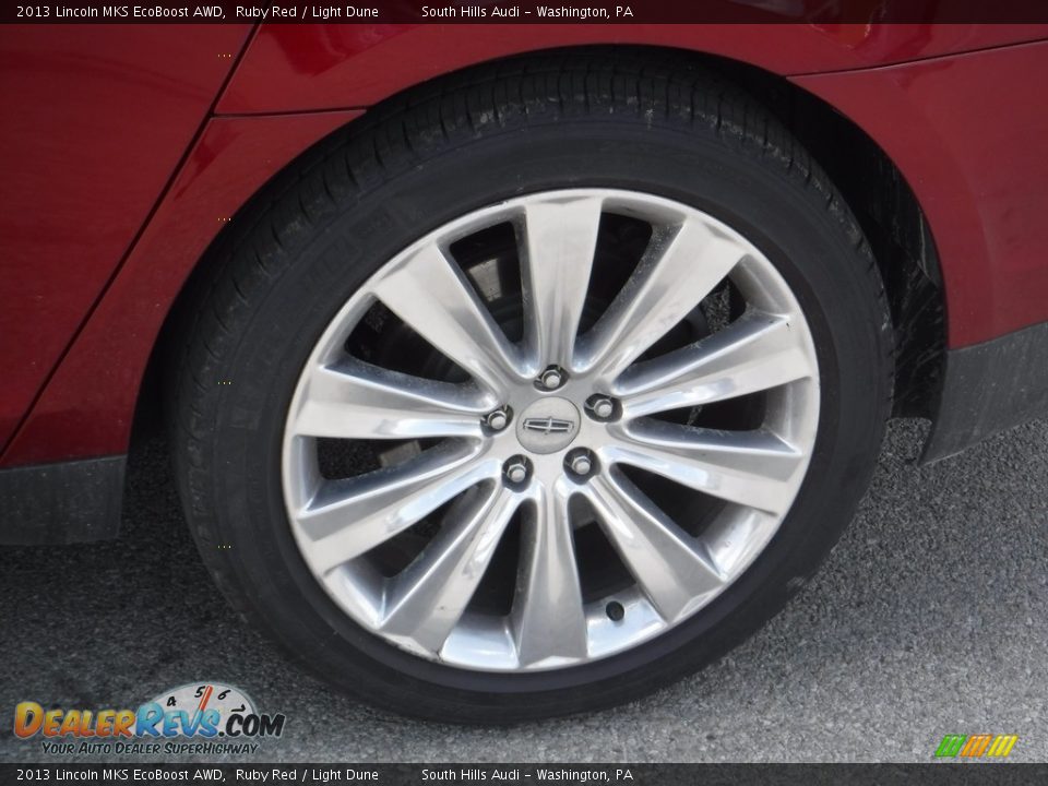 2013 Lincoln MKS EcoBoost AWD Ruby Red / Light Dune Photo #3
