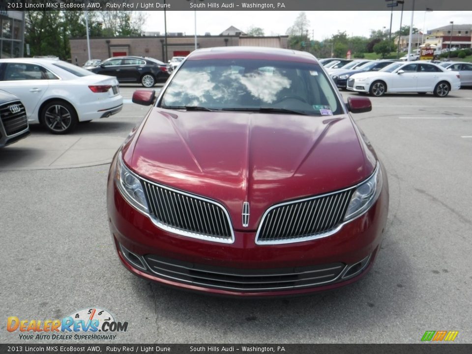 2013 Lincoln MKS EcoBoost AWD Ruby Red / Light Dune Photo #5