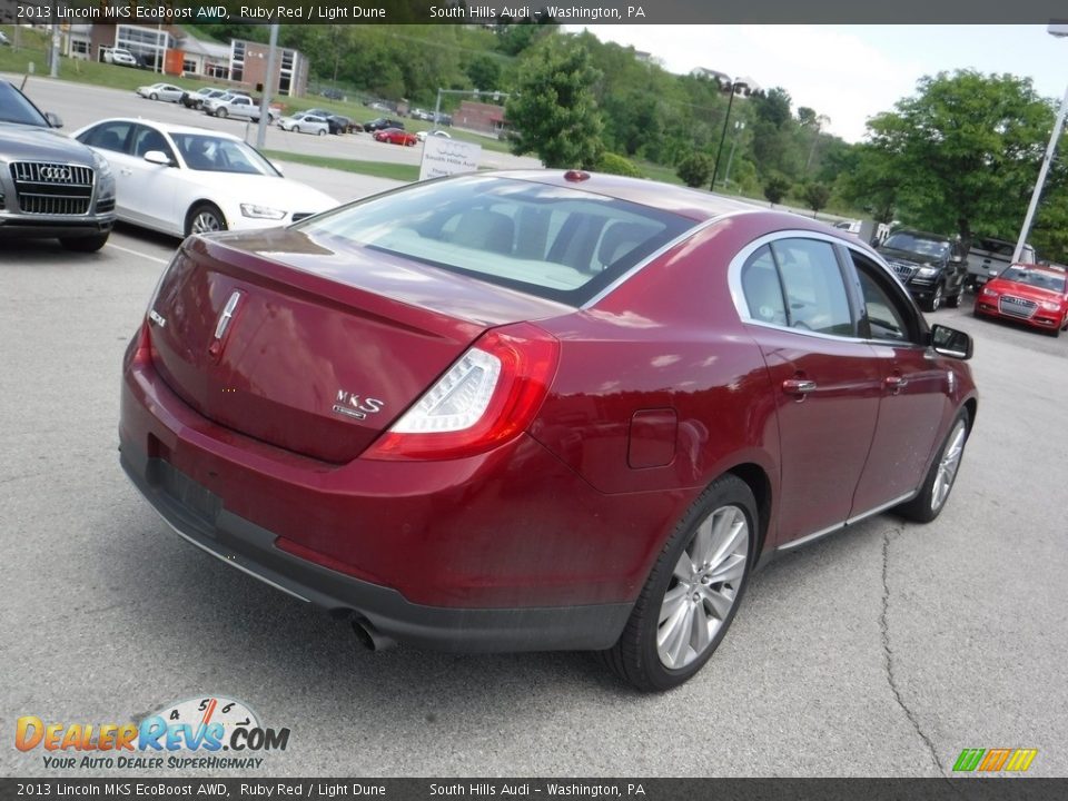 2013 Lincoln MKS EcoBoost AWD Ruby Red / Light Dune Photo #7