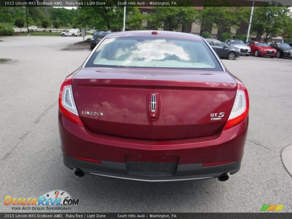 2013 Lincoln MKS EcoBoost AWD Ruby Red / Light Dune Photo #8
