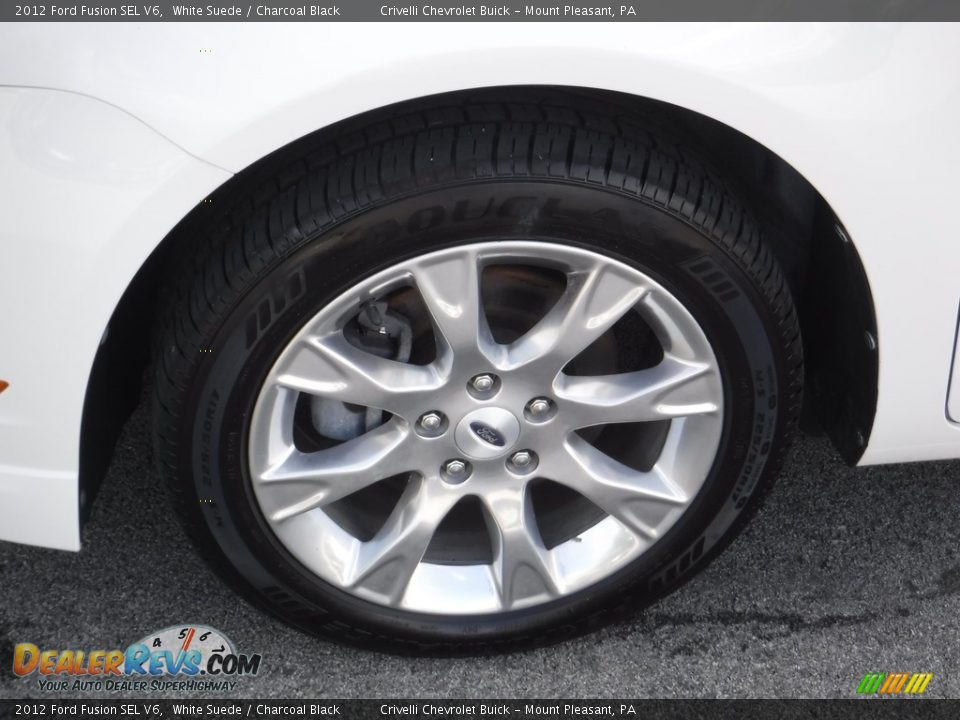 2012 Ford Fusion SEL V6 White Suede / Charcoal Black Photo #3