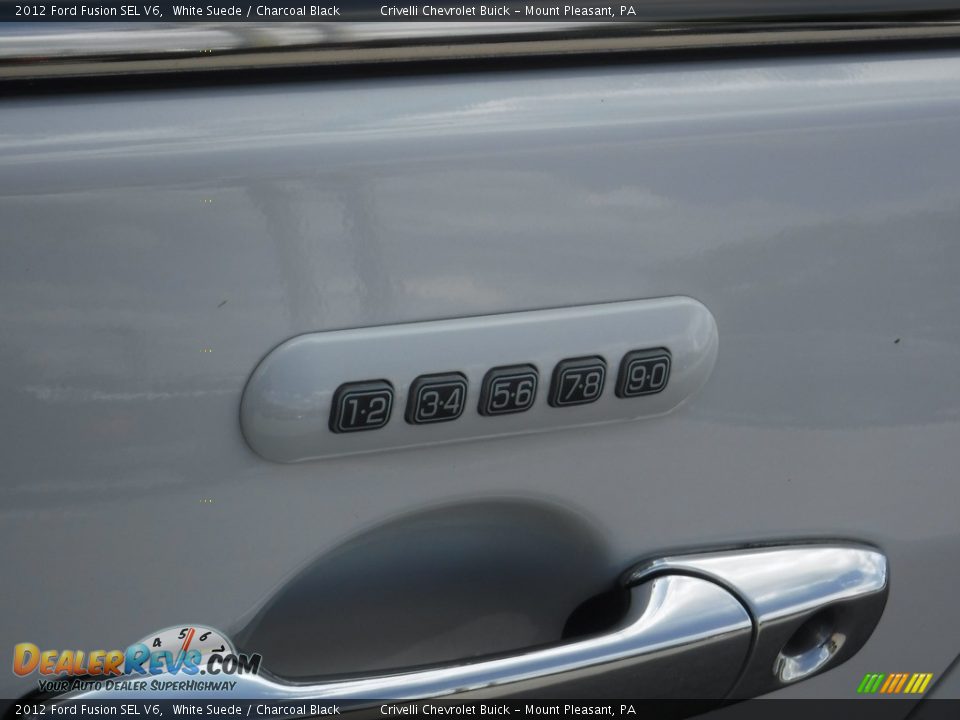 2012 Ford Fusion SEL V6 White Suede / Charcoal Black Photo #4