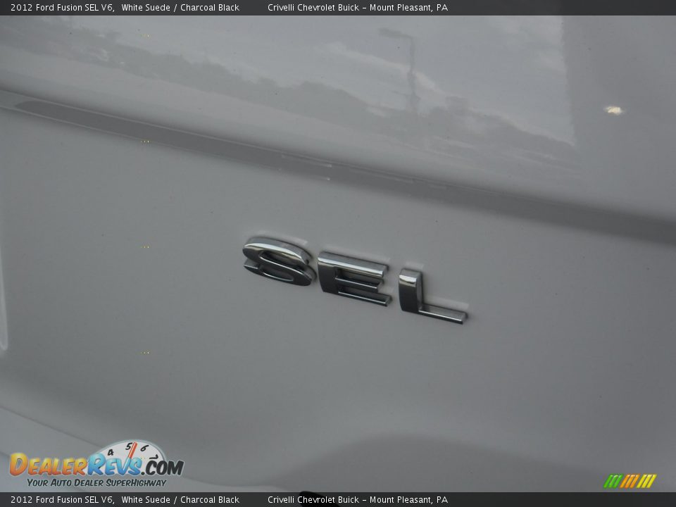 2012 Ford Fusion SEL V6 White Suede / Charcoal Black Photo #9
