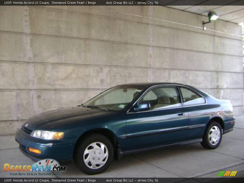 1995 Honda Accord LX Coupe Sherwood Green Pearl / Beige Photo #1