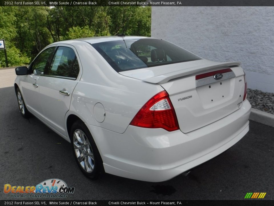 2012 Ford Fusion SEL V6 White Suede / Charcoal Black Photo #11