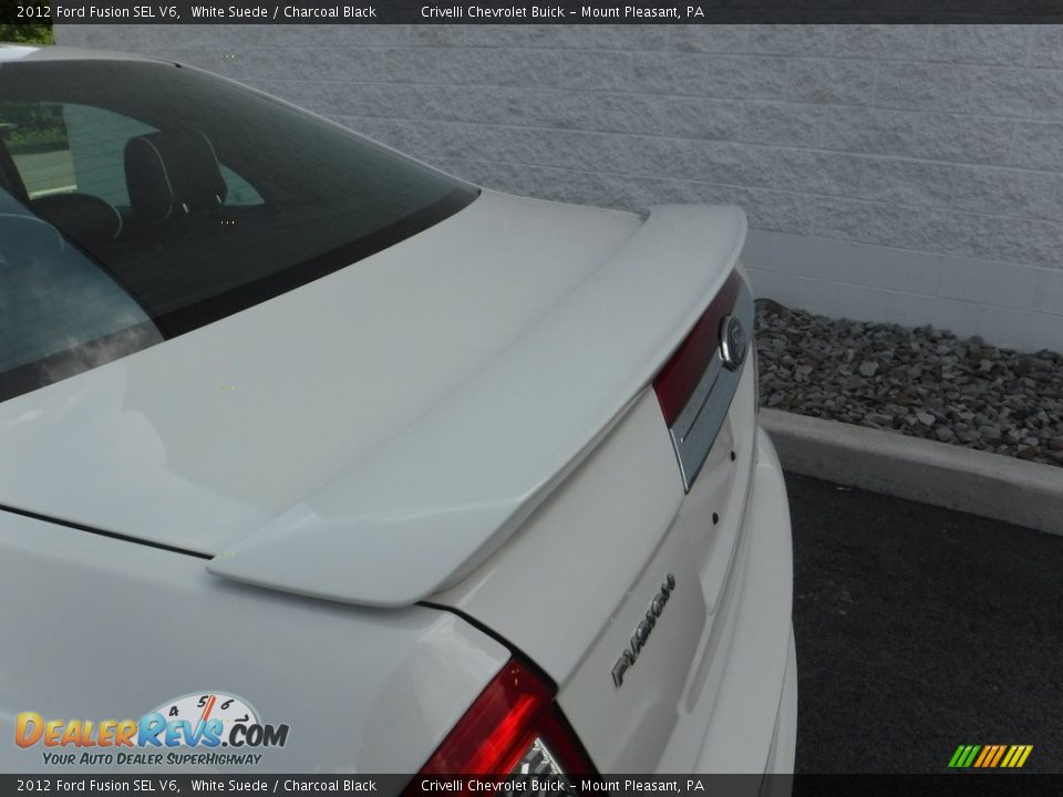2012 Ford Fusion SEL V6 White Suede / Charcoal Black Photo #12