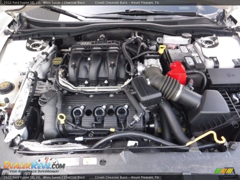 2012 Ford Fusion SEL V6 White Suede / Charcoal Black Photo #13