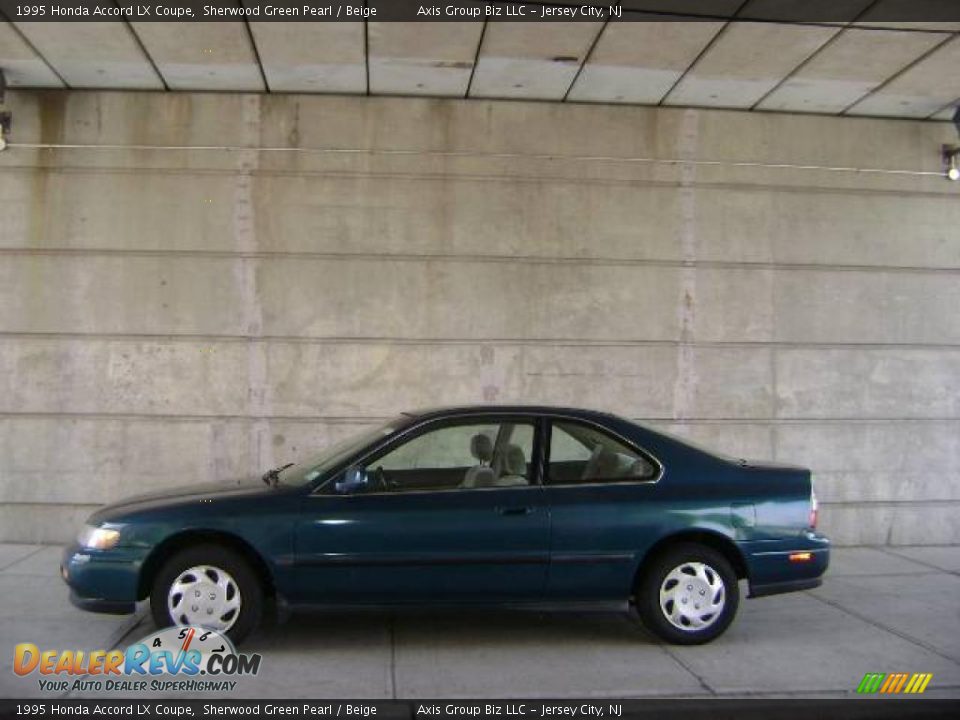 1995 Honda Accord LX Coupe Sherwood Green Pearl / Beige Photo #2