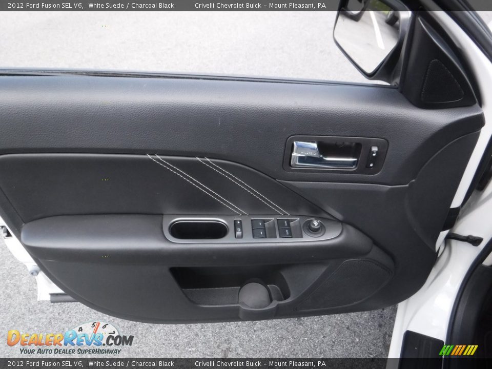 2012 Ford Fusion SEL V6 White Suede / Charcoal Black Photo #14