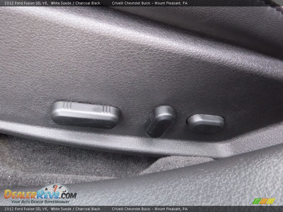2012 Ford Fusion SEL V6 White Suede / Charcoal Black Photo #17