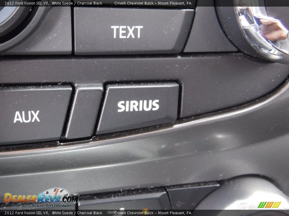 2012 Ford Fusion SEL V6 White Suede / Charcoal Black Photo #22
