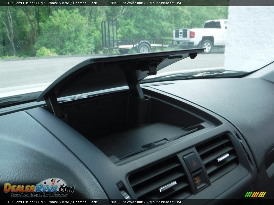 2012 Ford Fusion SEL V6 White Suede / Charcoal Black Photo #27