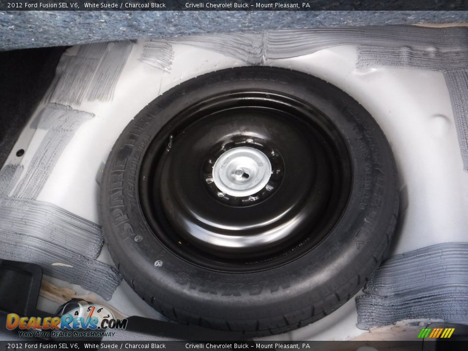 2012 Ford Fusion SEL V6 White Suede / Charcoal Black Photo #32