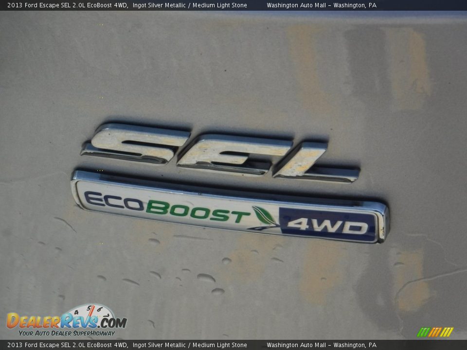 2013 Ford Escape SEL 2.0L EcoBoost 4WD Ingot Silver Metallic / Medium Light Stone Photo #12