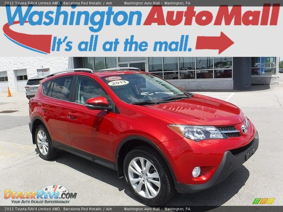 2013 Toyota RAV4 Limited AWD Barcelona Red Metallic / Ash Photo #1