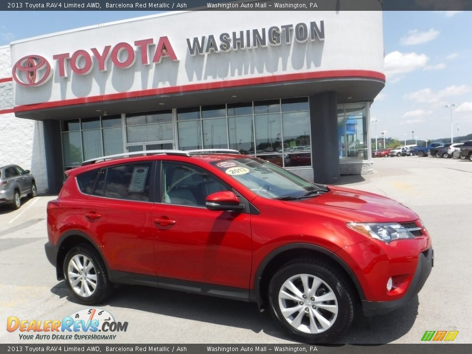 2013 Toyota RAV4 Limited AWD Barcelona Red Metallic / Ash Photo #2