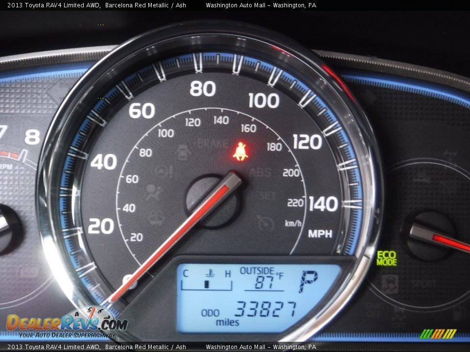 2013 Toyota RAV4 Limited AWD Barcelona Red Metallic / Ash Photo #26