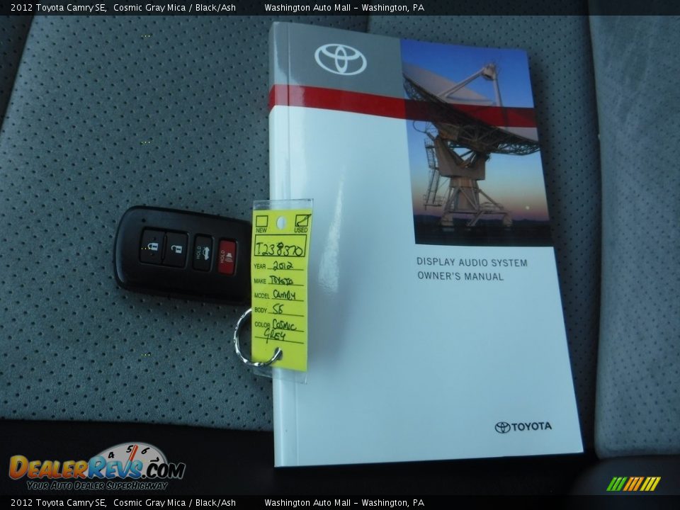 2012 Toyota Camry SE Cosmic Gray Mica / Black/Ash Photo #23