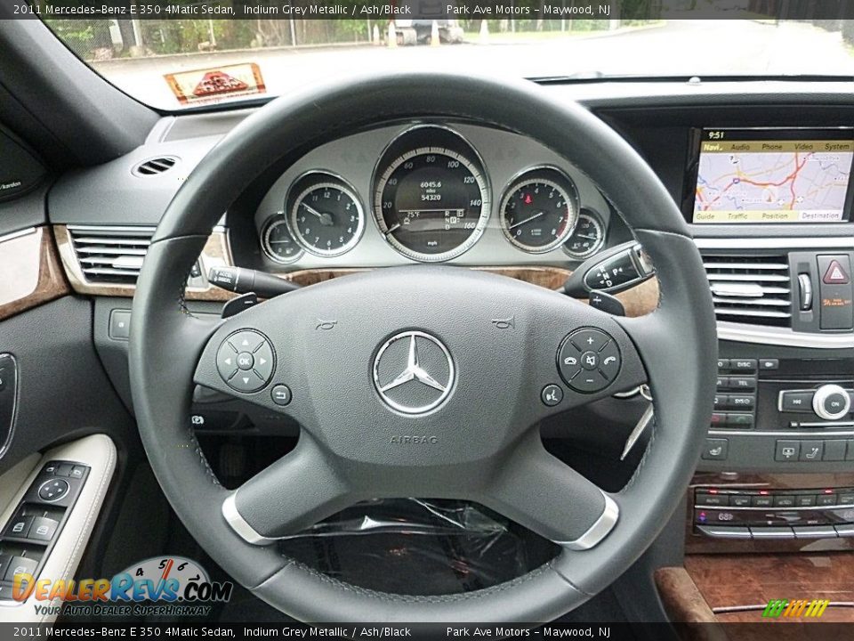 2011 Mercedes-Benz E 350 4Matic Sedan Indium Grey Metallic / Ash/Black Photo #26