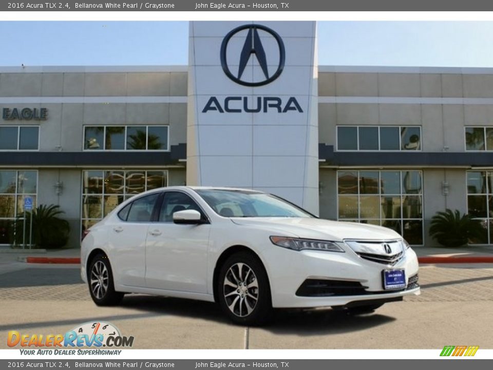 2016 Acura TLX 2.4 Bellanova White Pearl / Graystone Photo #1