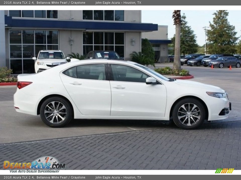 2016 Acura TLX 2.4 Bellanova White Pearl / Graystone Photo #8