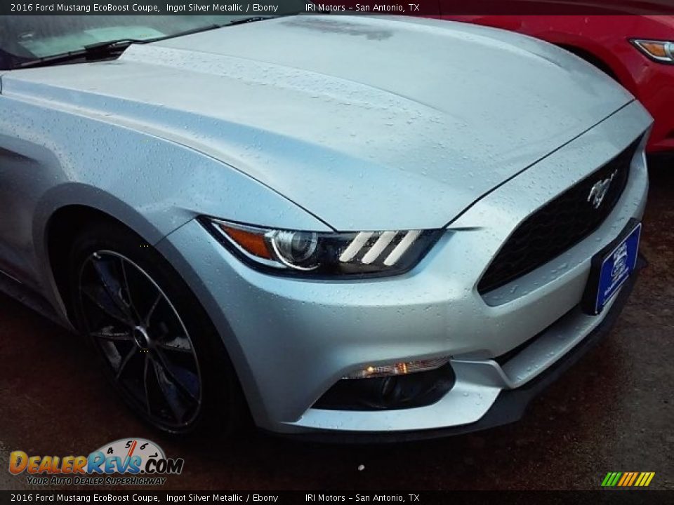 2016 Ford Mustang EcoBoost Coupe Ingot Silver Metallic / Ebony Photo #2