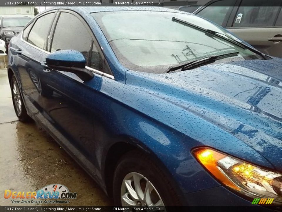 2017 Ford Fusion S Lightning Blue / Medium Light Stone Photo #1