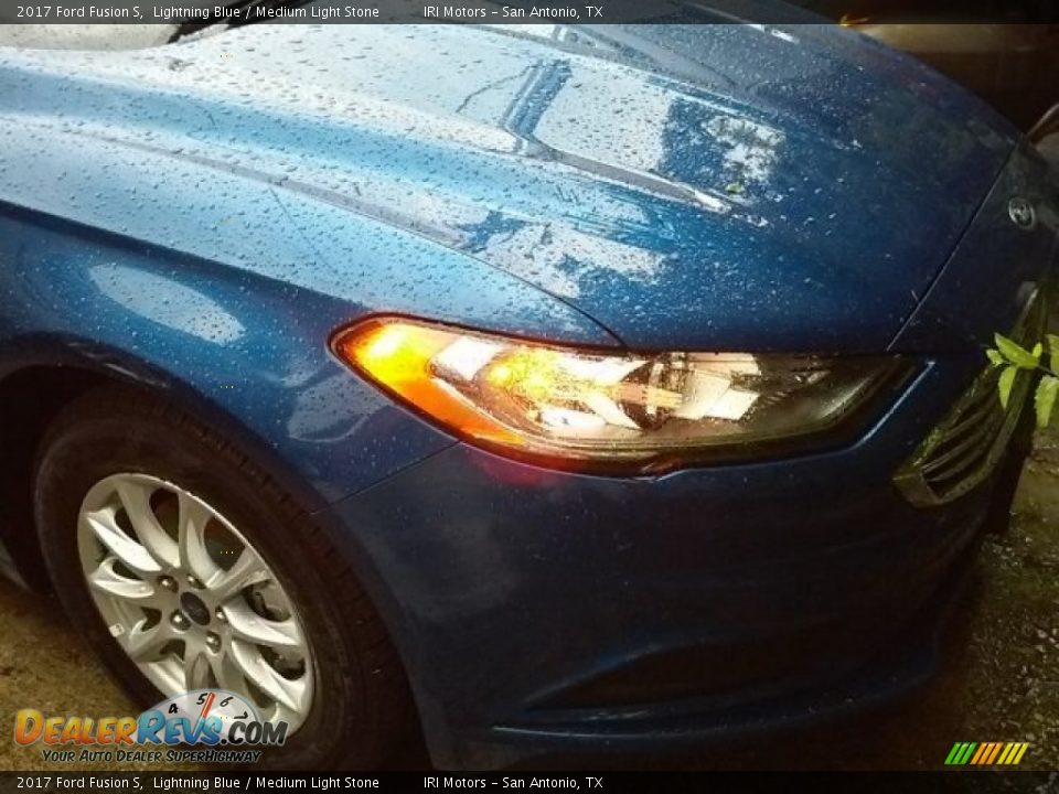 2017 Ford Fusion S Lightning Blue / Medium Light Stone Photo #2