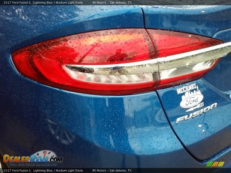 2017 Ford Fusion S Lightning Blue / Medium Light Stone Photo #8