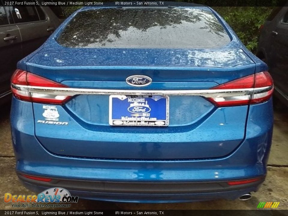 2017 Ford Fusion S Lightning Blue / Medium Light Stone Photo #9