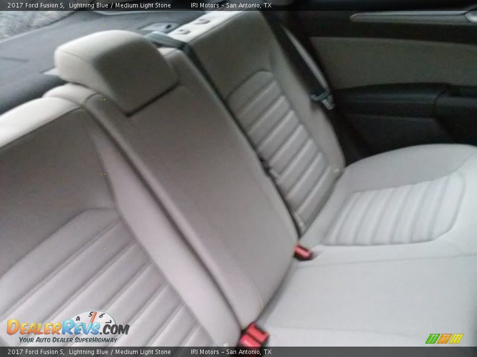 2017 Ford Fusion S Lightning Blue / Medium Light Stone Photo #12
