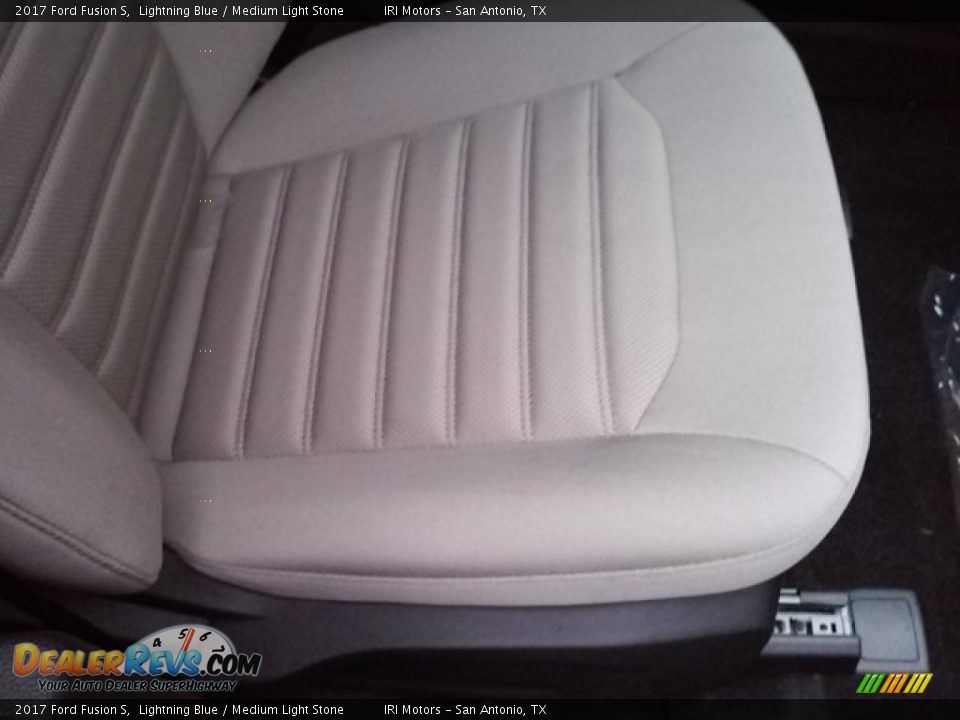 2017 Ford Fusion S Lightning Blue / Medium Light Stone Photo #15