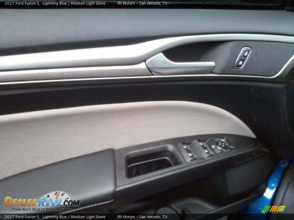 2017 Ford Fusion S Lightning Blue / Medium Light Stone Photo #22