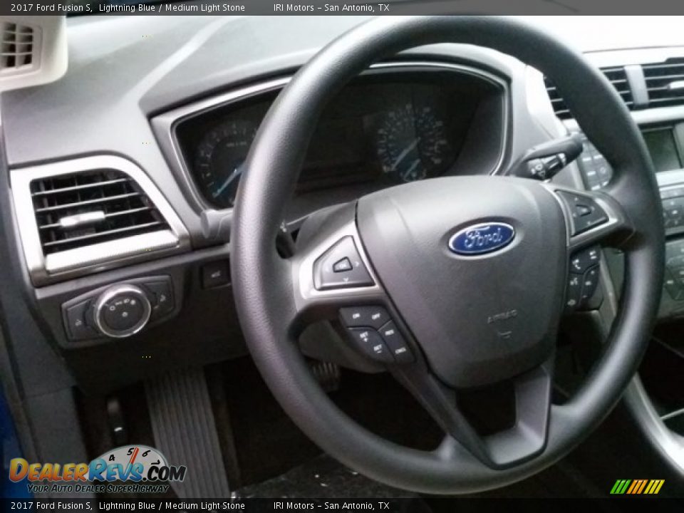 2017 Ford Fusion S Lightning Blue / Medium Light Stone Photo #23