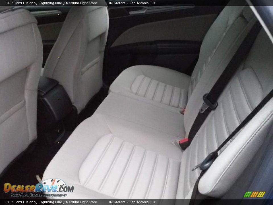 2017 Ford Fusion S Lightning Blue / Medium Light Stone Photo #24