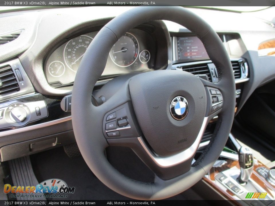 2017 BMW X3 xDrive28i Steering Wheel Photo #13
